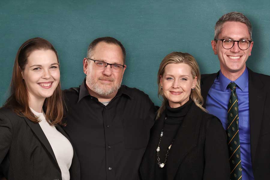 Members of the team at Baylor’s Academy for Teaching and Learning (L-R): Dr. Michelle Herridge, Dr. Craig Clarkson, Dr. Lenore Wright and Dr. Chris Richmann